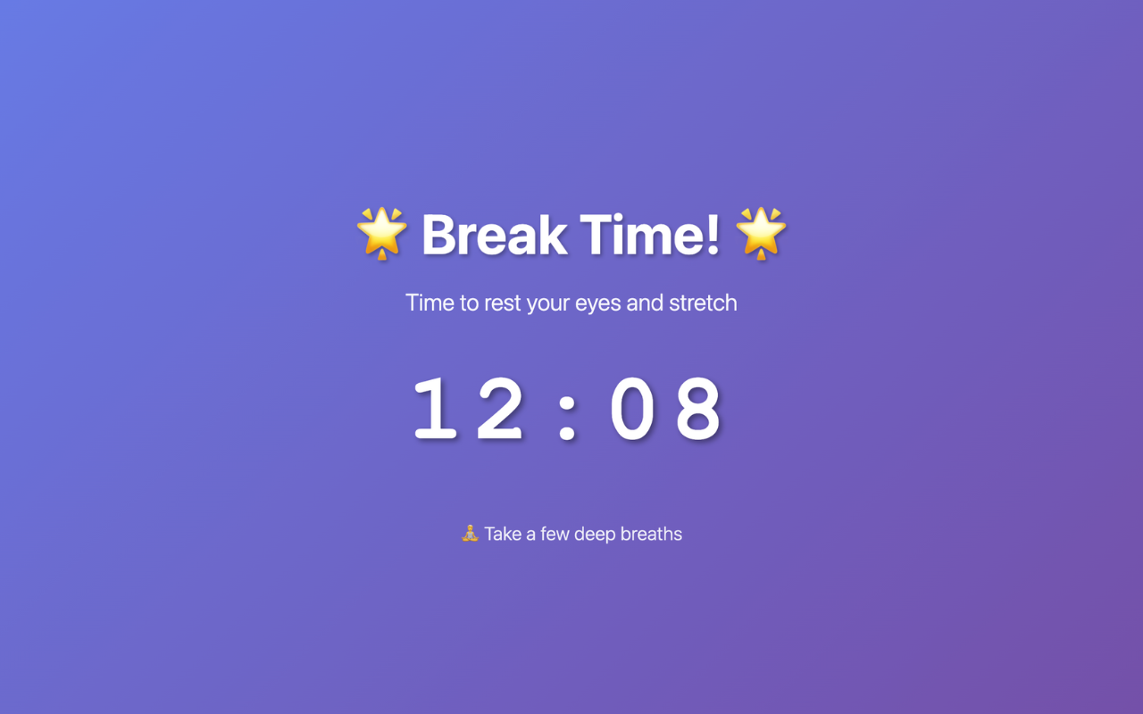 Work-Rest Balance — a chrome extension that reminds you to take breaks. built it because i kept forgetting to step away from the screen.
